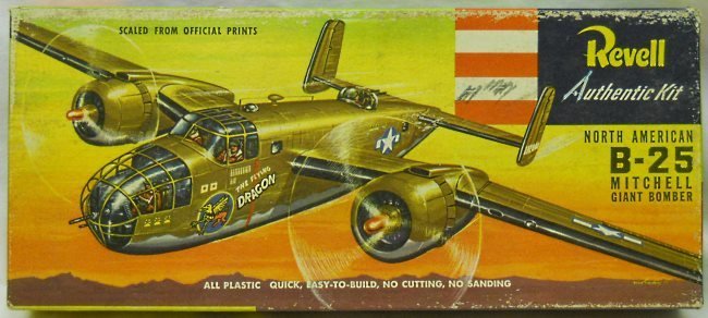 Revell 1/64 North American B-25 Mitchell Giant Bomber 'The Flying Dragon' - Pre 'S' Kit, H216-98 plastic model kit